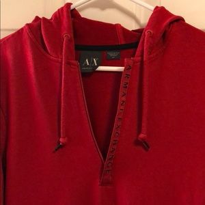 Armani Exchange hood Sweatshirt Size Sm. Red